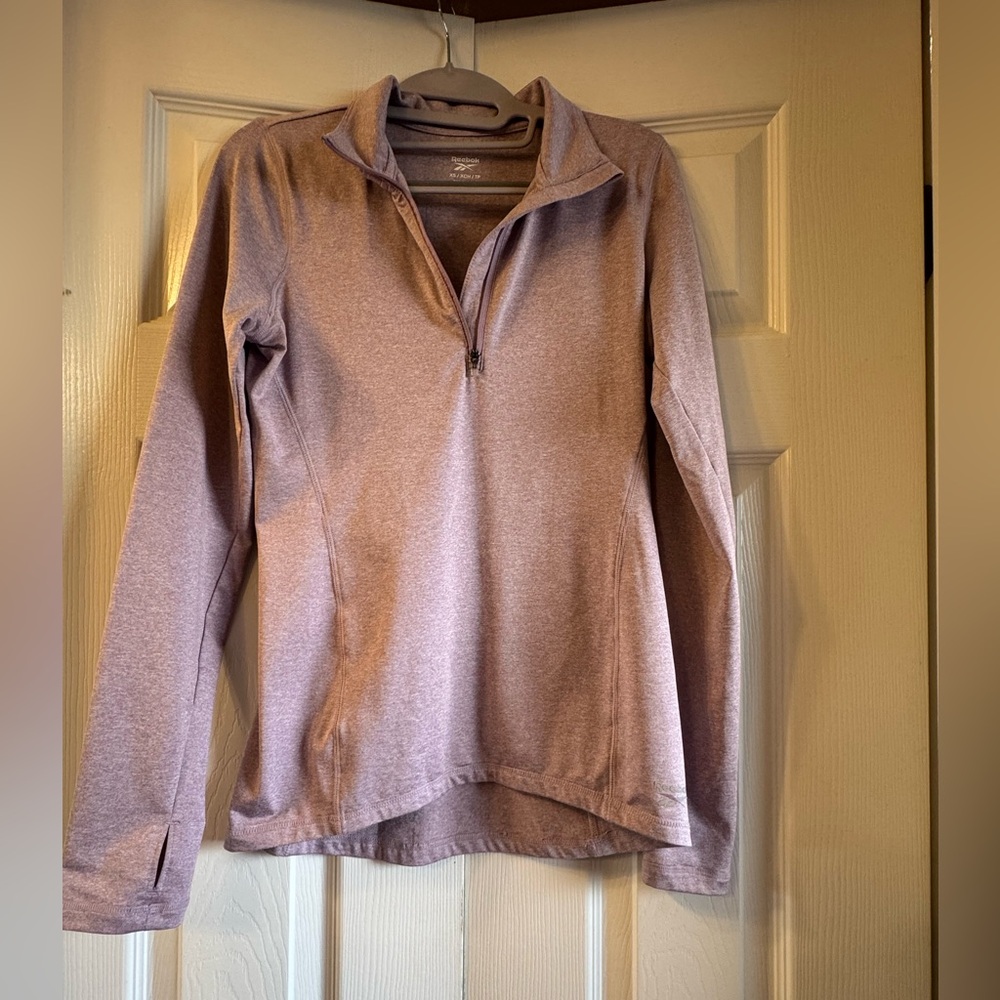 Women's Light pink Quarter-Zip Top, Reebok, XS, EUC